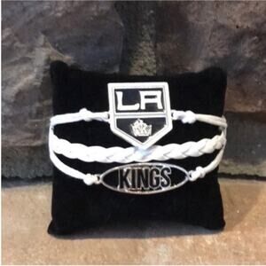 NHL Los Angeles Kings White Braided Bracelet